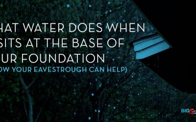 What Water Does When it Sits at the Base of Your Foundation (& How Your Eavestrough Can Help)
