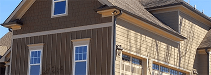 6-inch seamless eavestrough on a Calgary two-storey